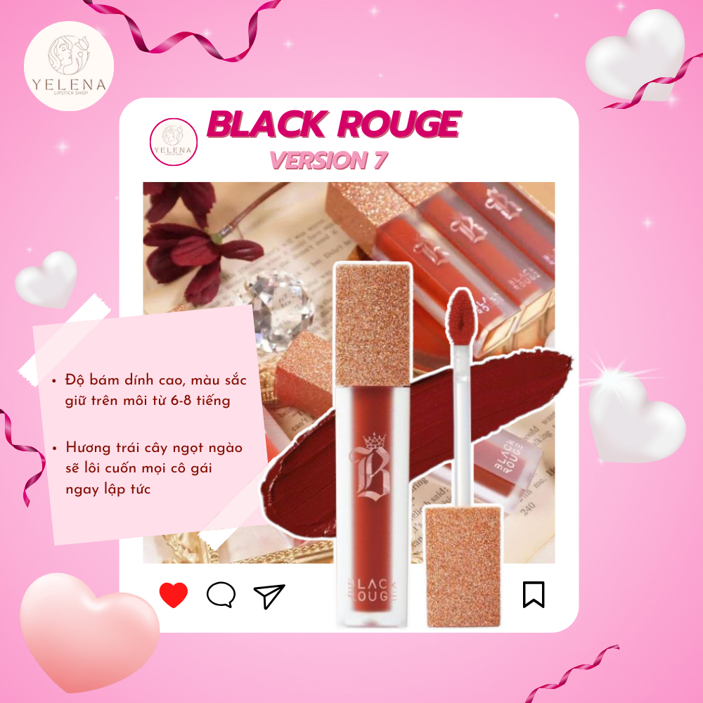 Son Kem Lì Black Rouge Hàn Quốc( Full màu) Siêu Xinh Năng Động