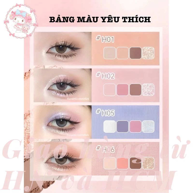 [Hỏa Tốc 2H] Bảng Phấn Mắt Hold Live 16 Ô Màu Sunset Magic, Tông Pastel Nhẹ Nhàng HL716 Trang Điểm Mắt Nhũ Mịn Lì Xinh