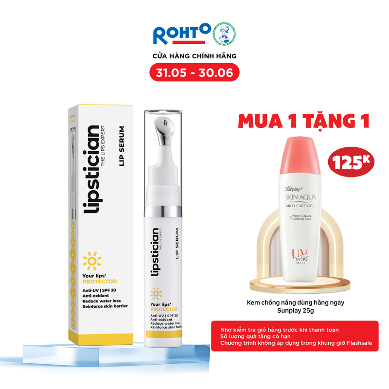 Serum dưỡng môi chống nắng và bảo vệ toàn diện Lipstician Lip Serum Protector 9g