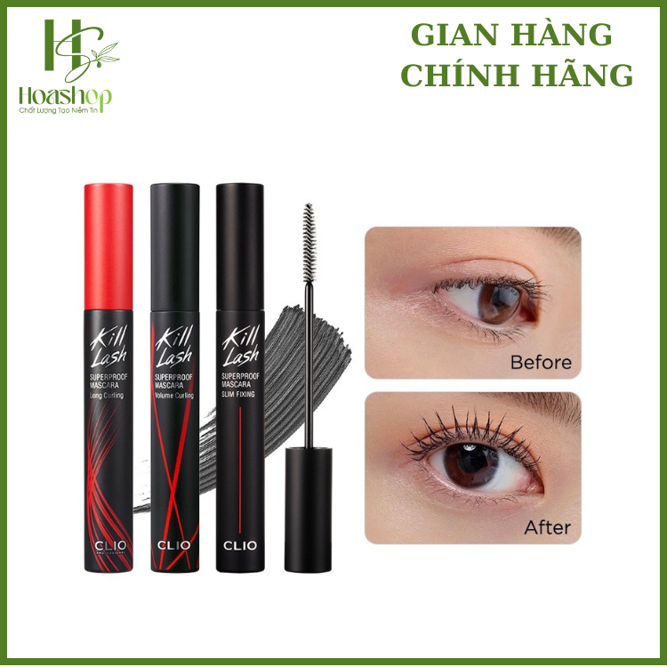 Mascara Làm Cong Mi, Chống Trôi Clio Kill Lash Superproof Mascara 7g