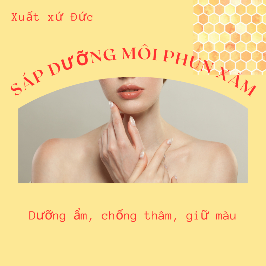 Sáp Dưỡng Môi Cho Môi Phun Xăm Khô Nẻ Dưỡng Môi Mềm Mịn Chống Lão Hoá Lên Màu Tươi Đẹp Lâu Phai, Dưỡng