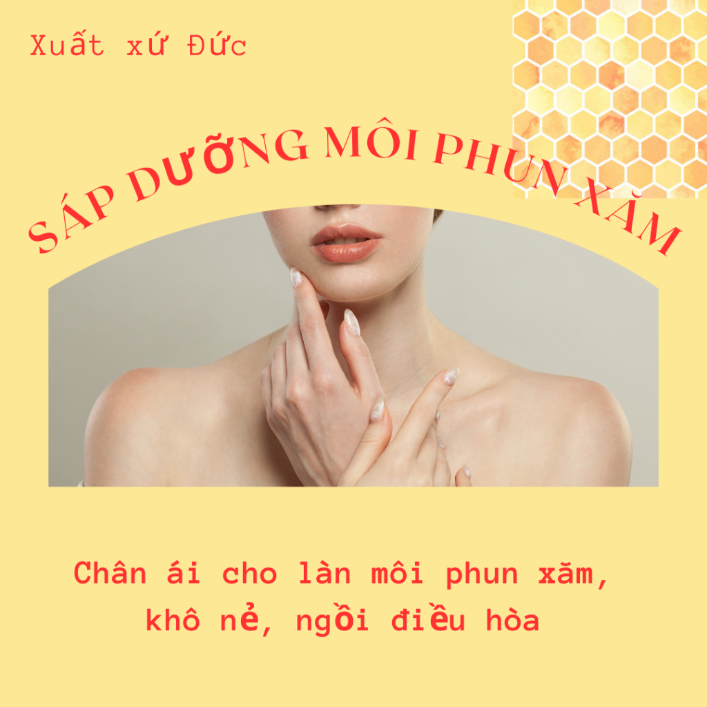 Sáp Dưỡng Môi Cho Môi Phun Xăm Khô Nẻ Dưỡng Môi Mềm Mịn Chống Lão Hoá Lên Màu Tươi Đẹp Lâu Phai, Dưỡng