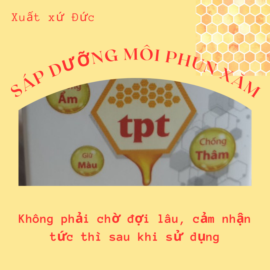 Sáp Dưỡng Môi Cho Môi Phun Xăm Khô Nẻ Dưỡng Môi Mềm Mịn Chống Lão Hoá Lên Màu Tươi Đẹp Lâu Phai, Dưỡng