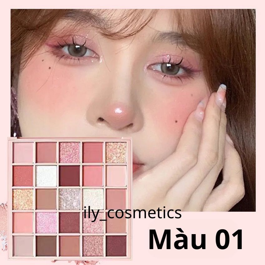 Bảng Phấn Mắt 25 Màu Đất Mờ Thời Trang Giá Rẻ Size Lớn Phấn Mắt Có Nhũ Makeup Trang Điểm Bảng Mắt ILY