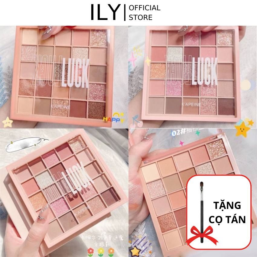 Bảng Phấn Mắt 25 Màu Đất Mờ Thời Trang Giá Rẻ Size Lớn Phấn Mắt Có Nhũ Makeup Trang Điểm Bảng Mắt ILY