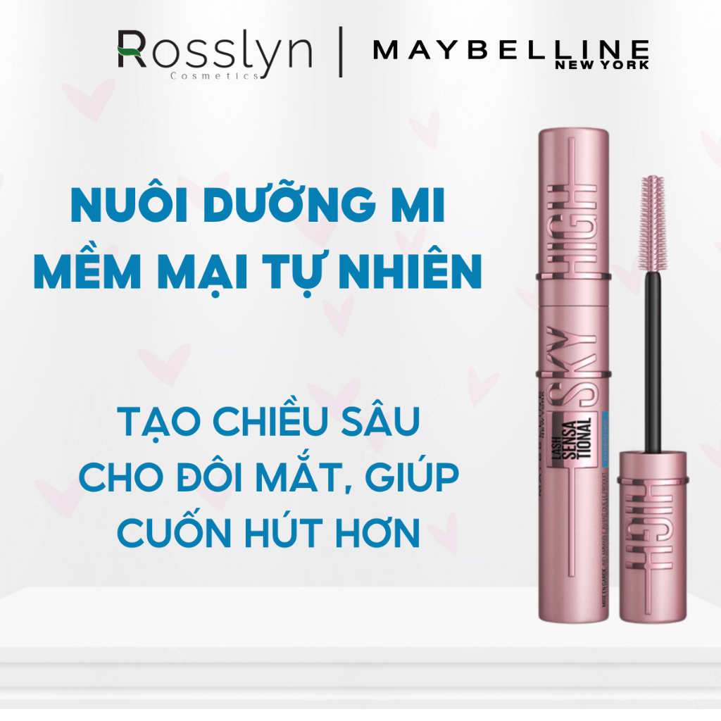 Mascara Maybelline New York Lash Sensational Sky High Giúp Tơi Dài Mi Không Giới Hạn Waterproof 6ml Hàng Chính Hãng