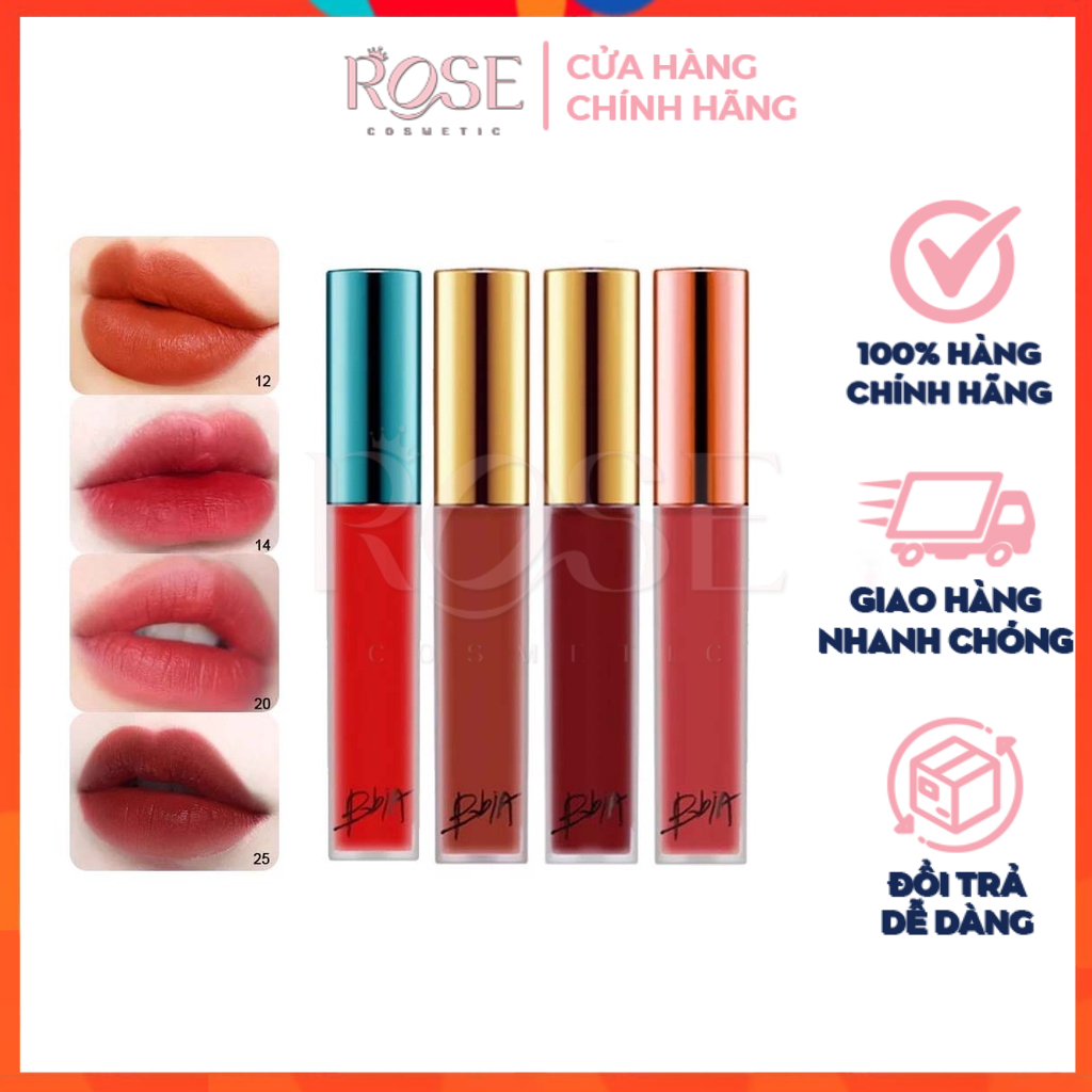 Son Kem Lì Bbia ⚡[CHÍNH HÃNG]⚡Hàn Quốc Không Trôi Last Velvet Lip Tint Siêu Hot Lên Tone Chuẩn Màu 39 25 02 12..v.v..