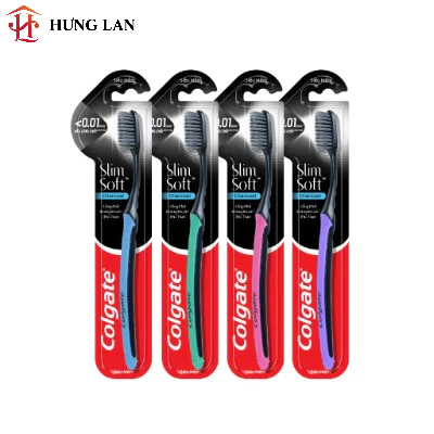 Bàn chải đánh răng Colgate than hoạt tính slimsoft charcoal siêu mềm mảnh