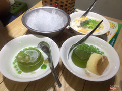 Caramen, thạch trà xanh, sữa chua mít