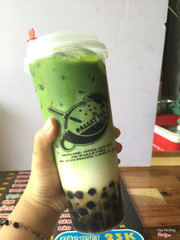 Matcha trân châu đường đen