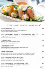 thực đơn menu opera garden