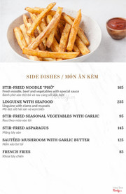 thực đơn menu opera garden