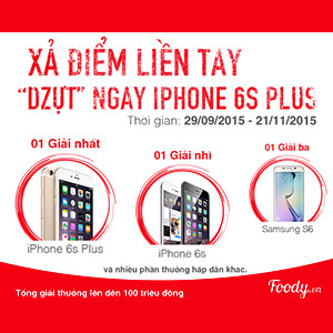 Xả điểm liền tay – Dzựt ngay Iphone 6S Plus