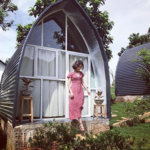 Giật mác bóc tem HOMESTAY NHÀ NẤM  MÁI BUỒM xinh xắn trên đồi Mộc Châu