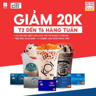 Ưu đãi siêu hấp dẫn không thể bỏ lỡ cho chủ thẻ tín dụng Citibank