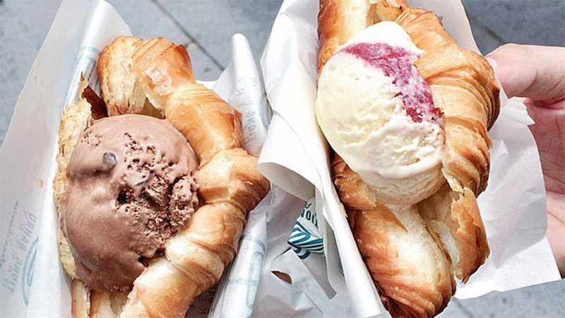 Bánh kẹp kem lạnh đưa bạn đến bắc cực.