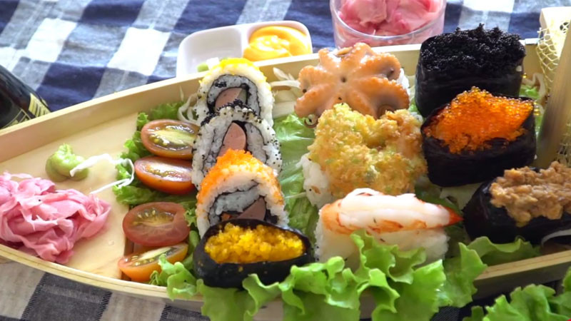 Ăn sang như đại gia "MĂM SUSHI NHẬT CHỈ TỪ 1K" thả ga đánh chén