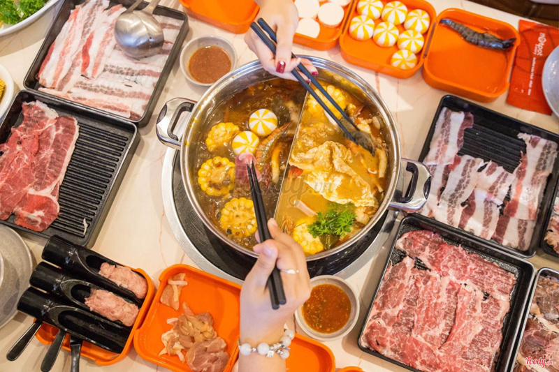 Chén kiệt sức "BUFFET LẨU NHÚNG THỊT RÃ TAY" hot nhất Sài Gòn cập bến Đà Thành