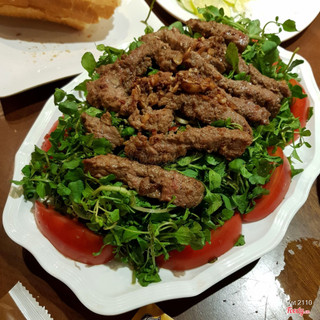 gỏi bò xà lách xoong