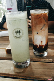 Matcha latte+mocha