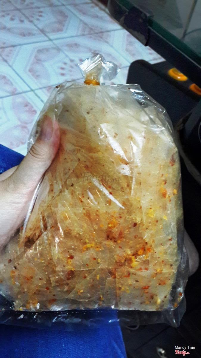 Bánh tráng chà bông tỏi phi