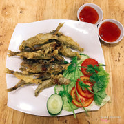 Cá trứng chiên bột