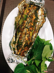 Cá Sapa nướng tiêu xanh giấy bạc