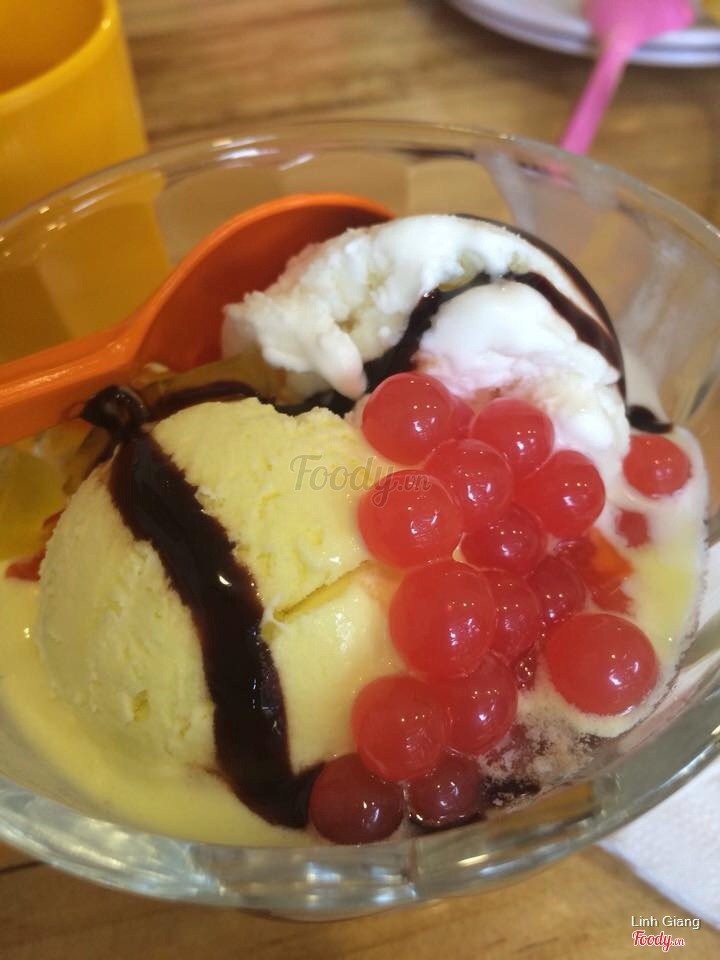 Kem sầu riêng và dừa