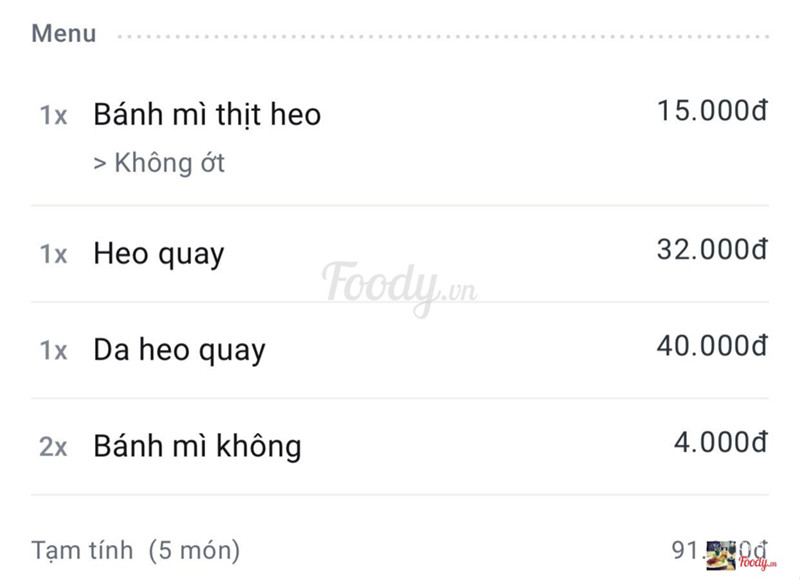 Tổng bill 91k nhưng lấy thêm 10k chả biết tiền gì