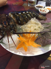 Tôm Alaska sống chấm mù tạt