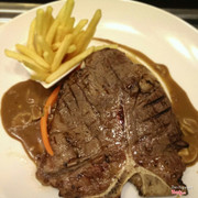 T-Bone w/ Mushroom Sauce