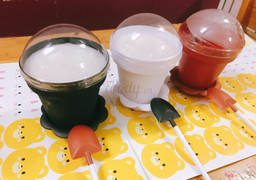 Rau câu dừa tặng kèm ly nhựa xinh xắn chỉ 25k