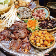 Mẹt thịt chim nhúng lẩu