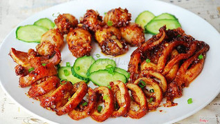 Mực tươi nướng thơm ngon. 