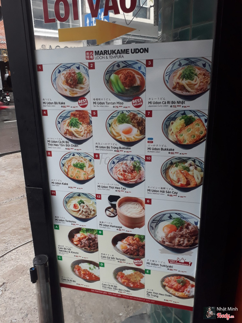 Menu outside