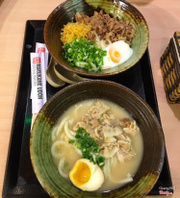 Mì Udon Tonkotsu và 1 mì Udon Bò & Trứng