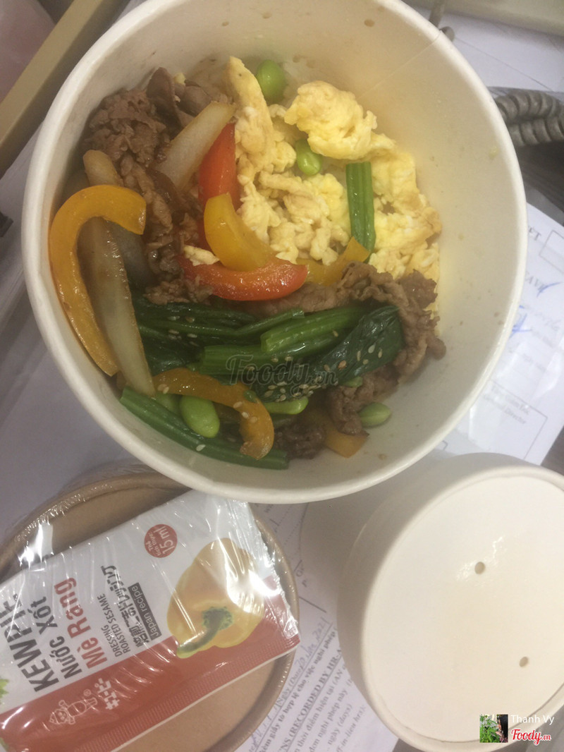 Tô cơm thịt bò xào