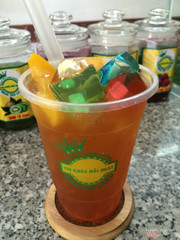 Trà đào ngon hơn với thạch phô mai