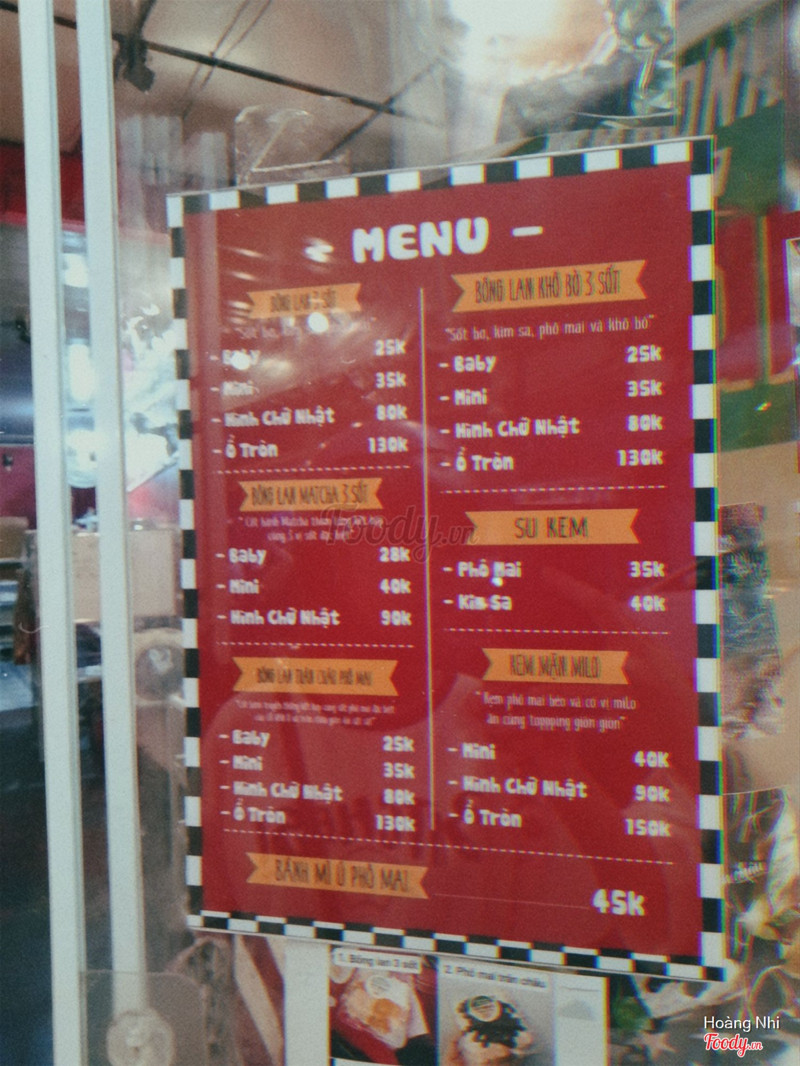 Menu Bánh