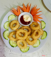 mực ống chiên giòn