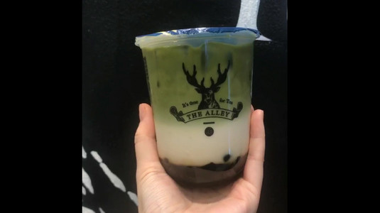 Matcha sữa tươi trân châu đường đen