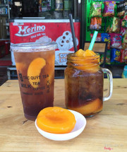 Trà Đào vị ngon đậm đà, mang lại cảm giác dảng khoái khi thưởng thức và giảm nhiệt mùa nắng nóng.