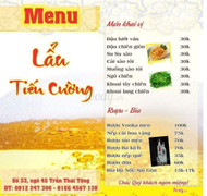 menu đồ uống