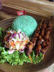 cơm thịt xiên nướng