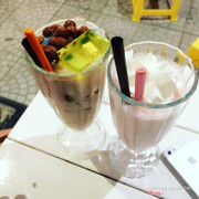 trà sữa + smoothie dâu