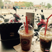 Trà thạch đào + cafe phin sữa đá