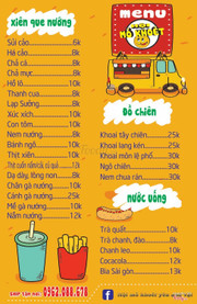 Menu Hội mỏ khoét yêu quà vặt