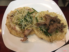 Bánh xèo bò + mực