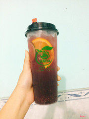 Olong việt quất 45k này mình uống thấy vị bình thường, chỉ có điều cái ly nhìn xinh xinh thôi. 