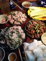 Lòng ran, nộm lòng, lòng luộc, rượu mơ